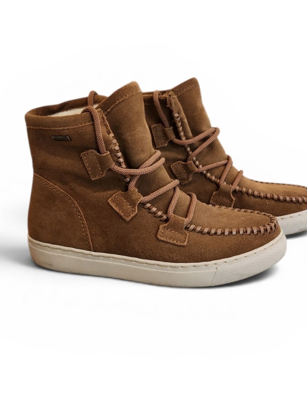 Cougar Brown Suede High-Top Moccasin Sneakers